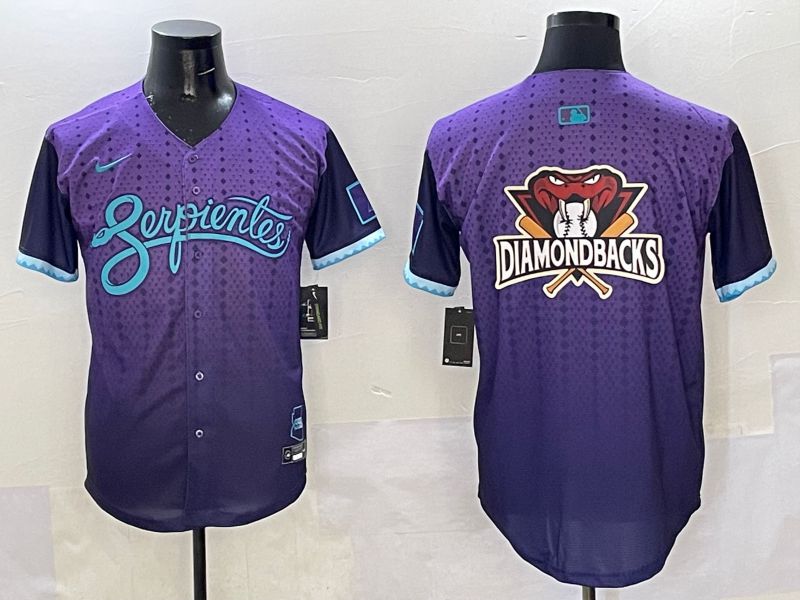 Men Arizona Diamondback Blank Purple Joint Name 2025 Nike MLB Jersey style 2